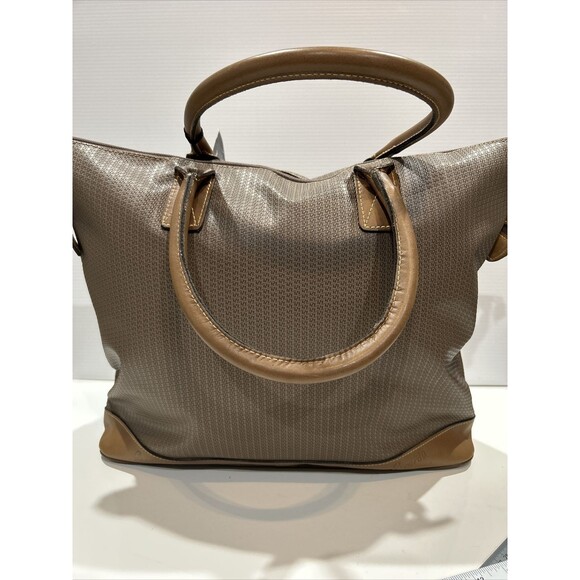 Vintage Ricardo of Beverly Hills Beige Tote Travel Overnight Carry All Bag - Picture 4 of 16
